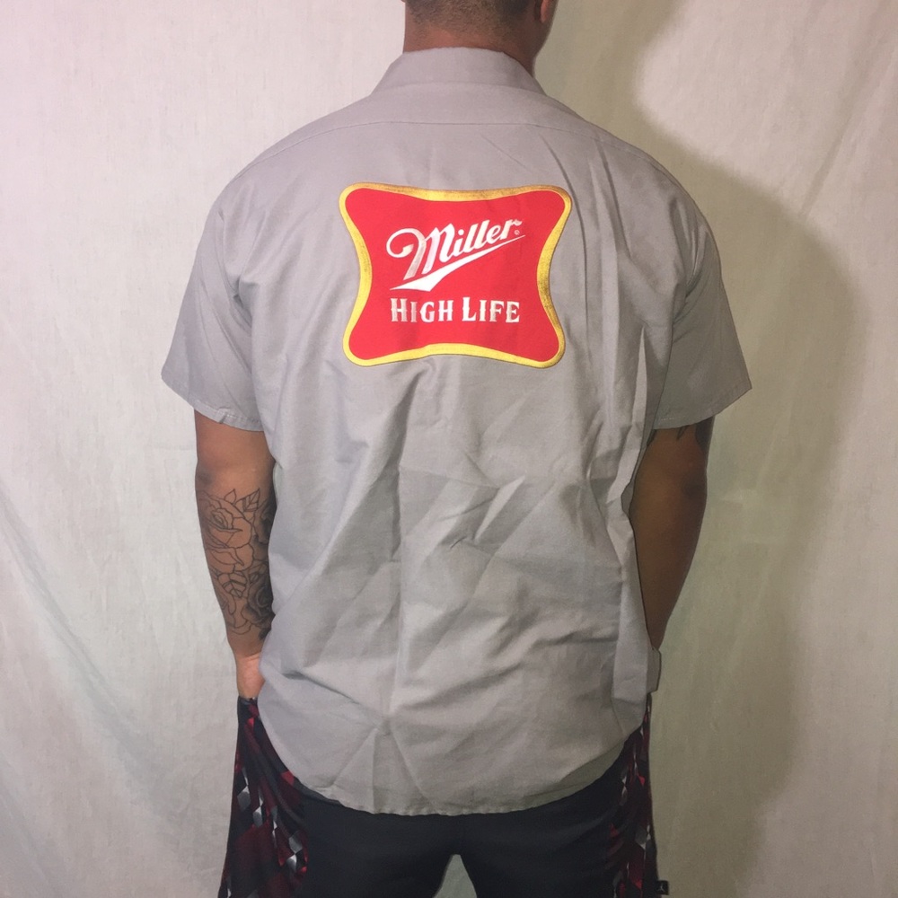 Miller High Life Short Sleeve Button Down